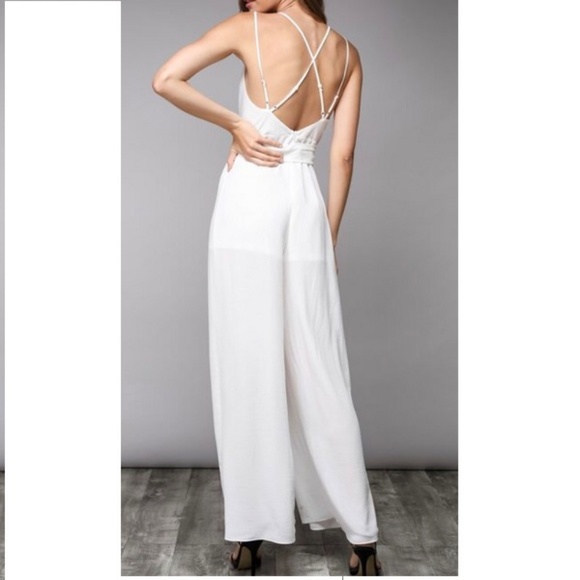 SLIT WIDE LEG JUMPSUIT - Picture 2 of 6